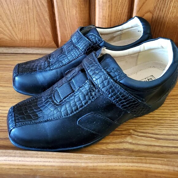 COMFORT SHOES ORTHO-LINE HOOPOE WOMEN SIZE 8 LEATHER BLACK NEW ADJUSTABLE CLOSUR - Picture 2 of 9
